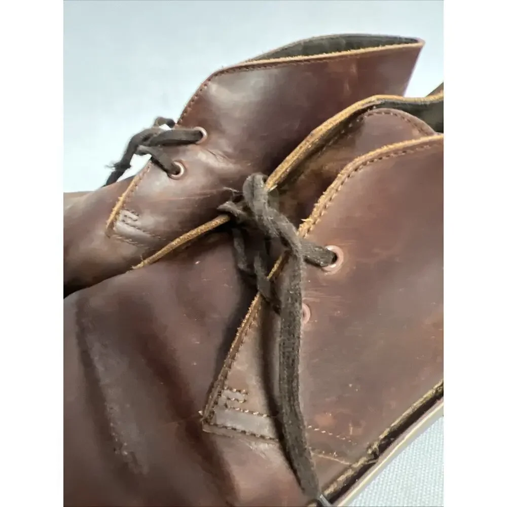 Clarks Bushacre II Desert Chukka Boots Men's Size 9M Brown Leather 15522